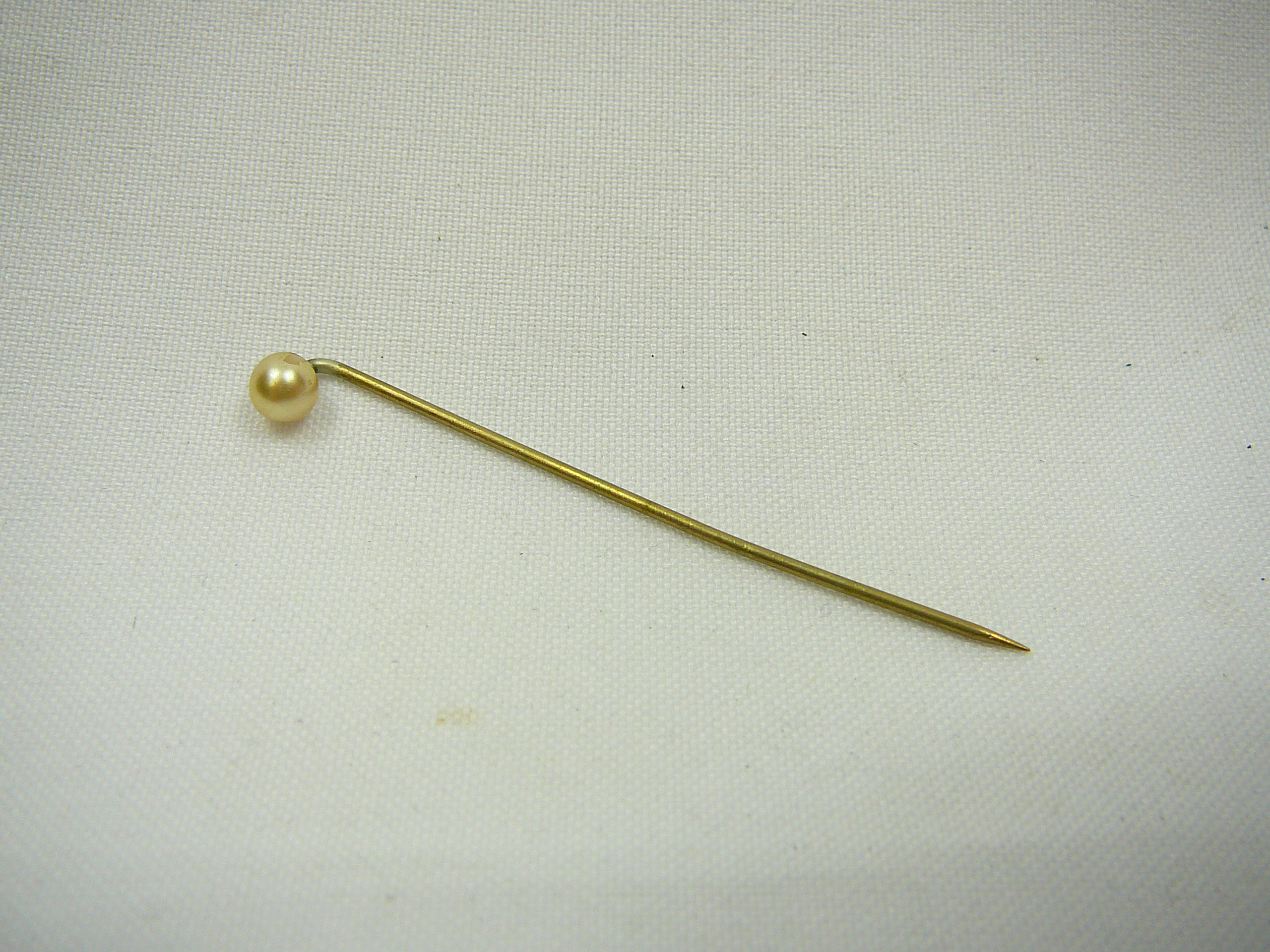 Faux pearl stick pin