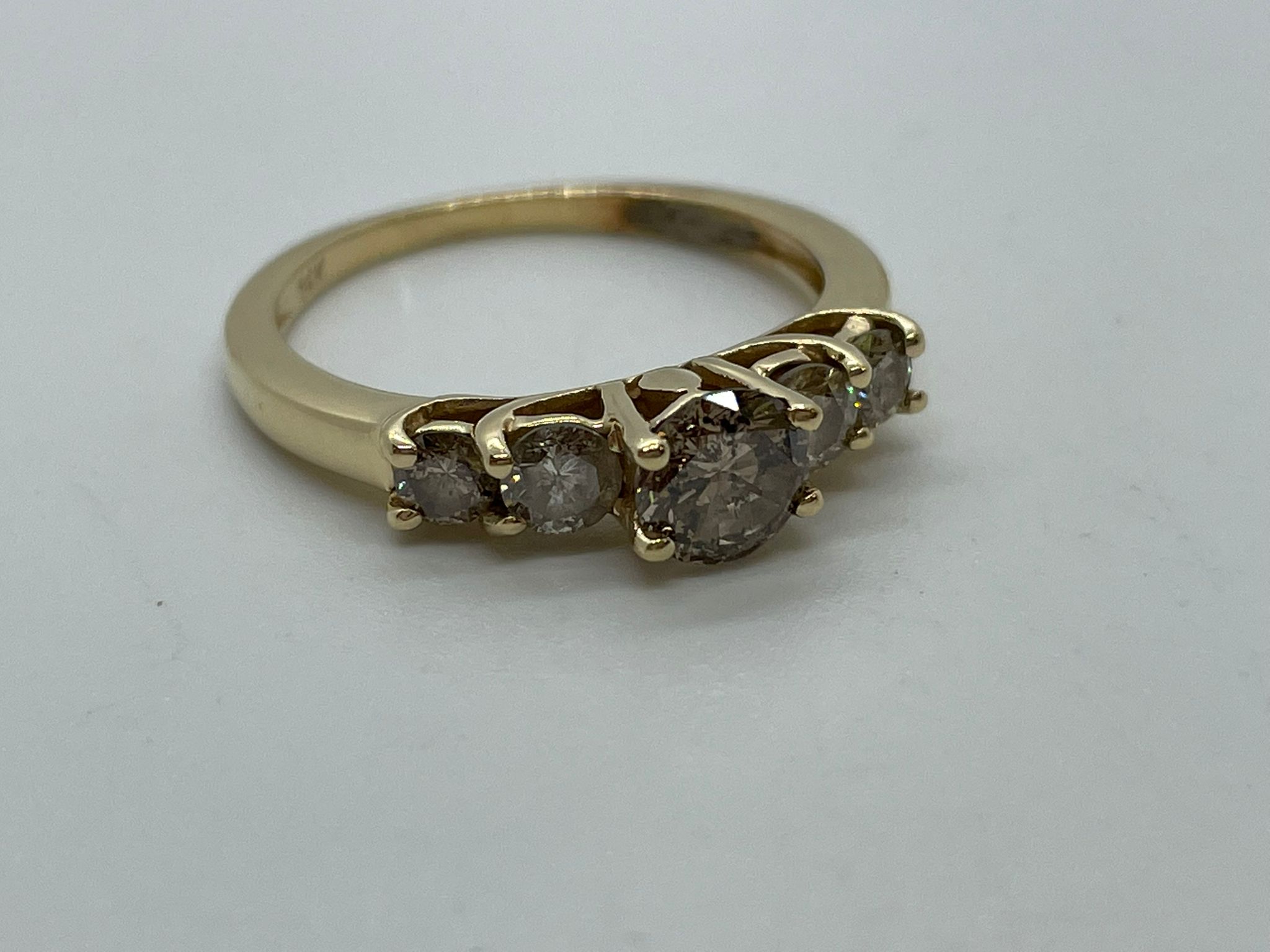 14ctgold salt and pepper diamond ring