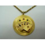 14ct gold pendant on 9ct chain