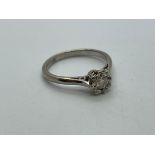 18ct white gold solitaire