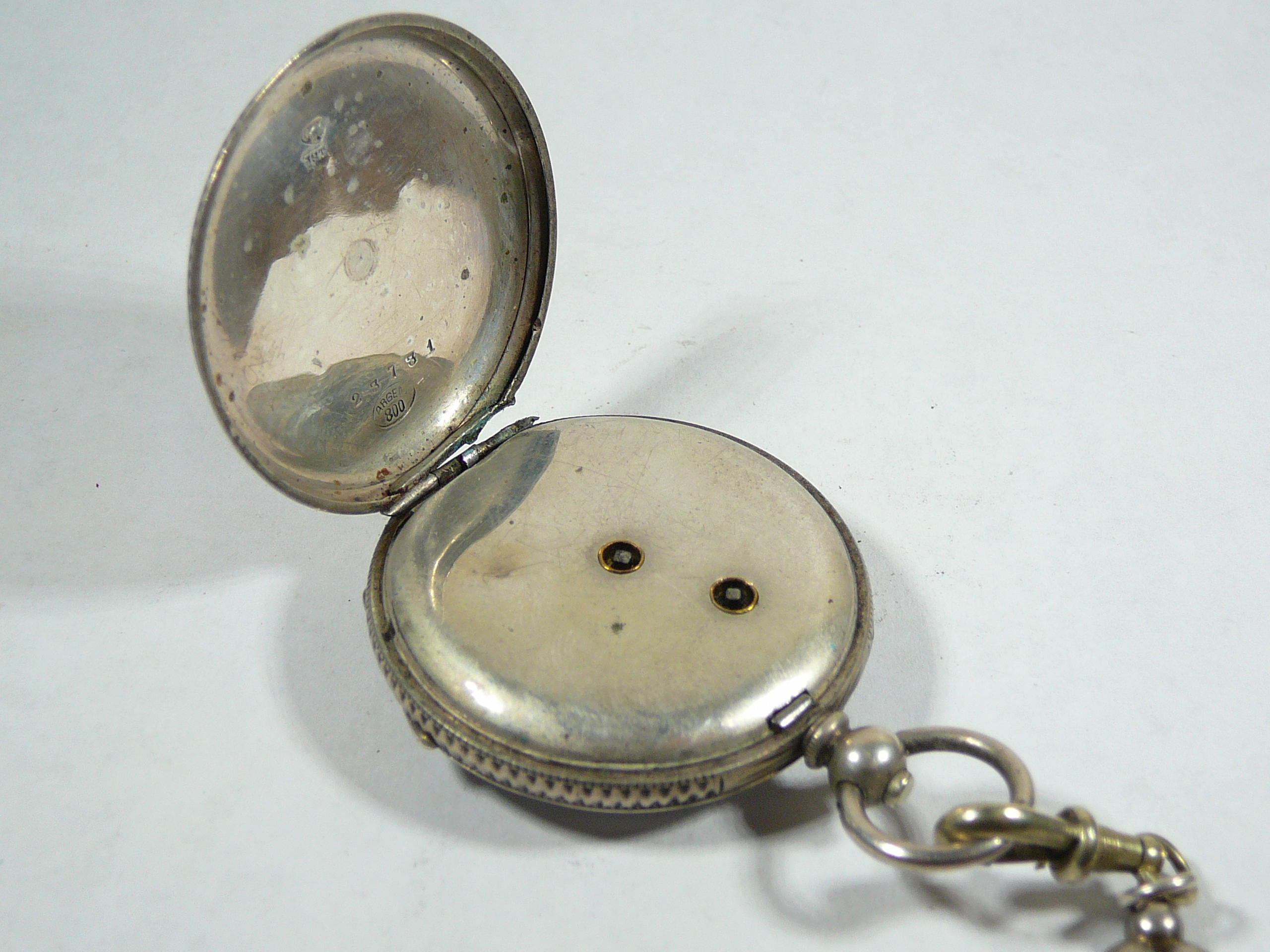 Ladies Silver Fob Watch - Image 3 of 4