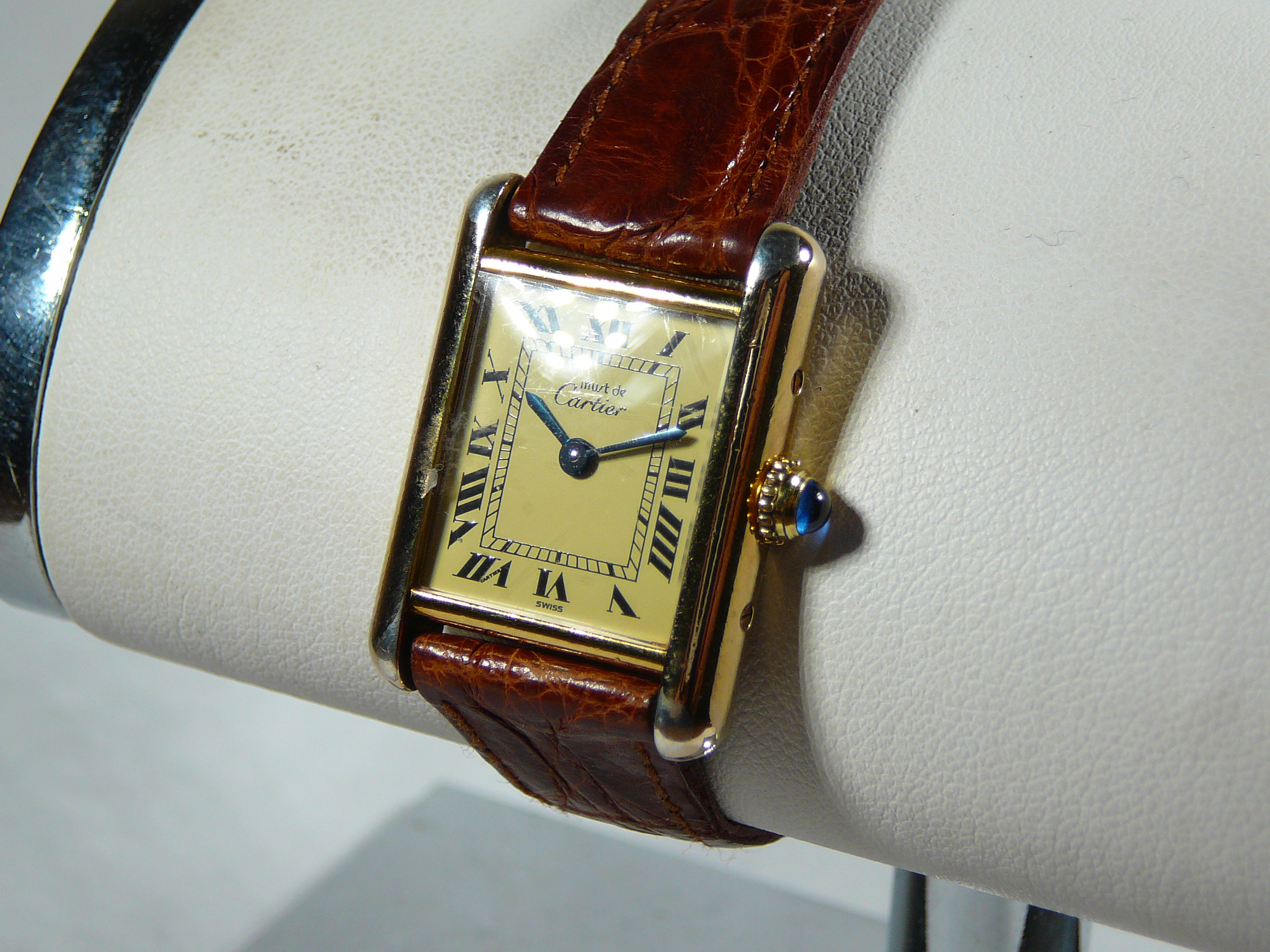 Ladies Silver Gilt Cartier Wrist Watch - Image 2 of 3