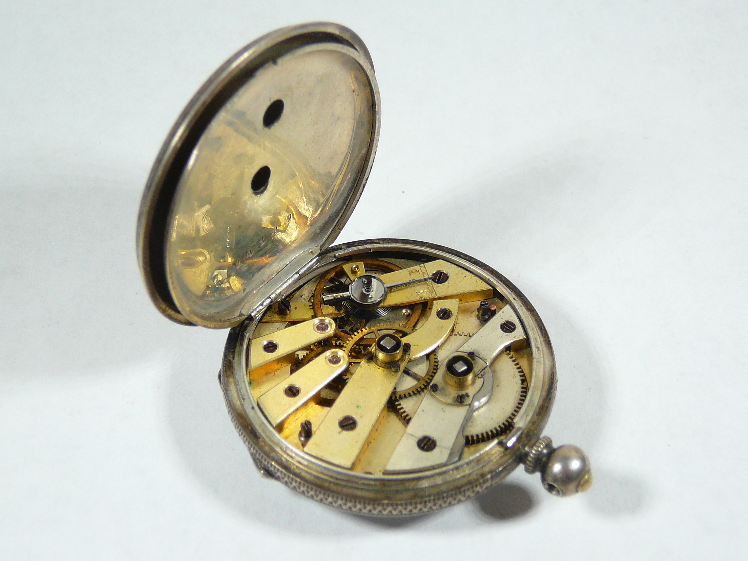 Ladies Antique Silver Fob Watch - Image 3 of 4