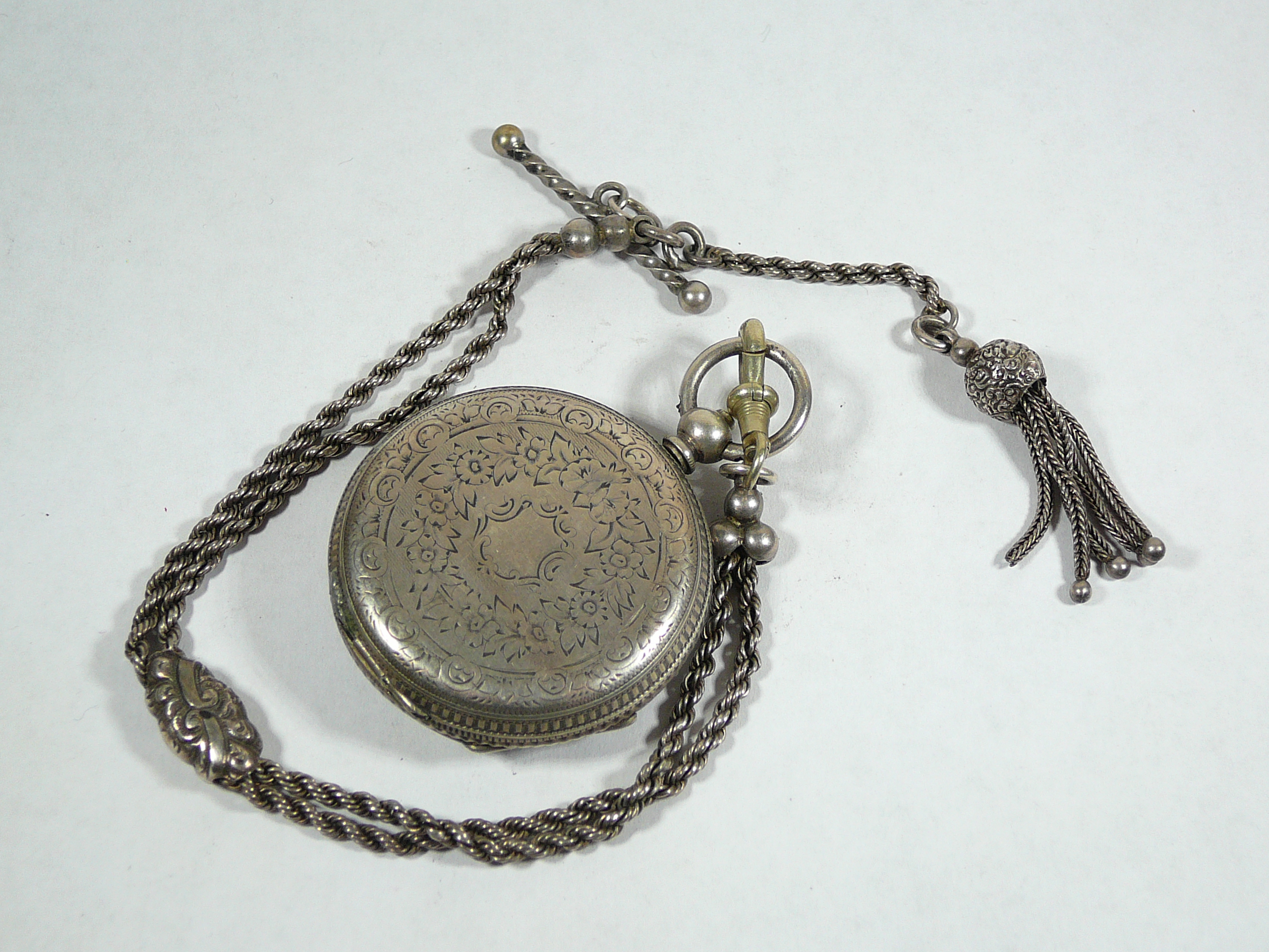 Ladies Silver Fob Watch - Image 2 of 4