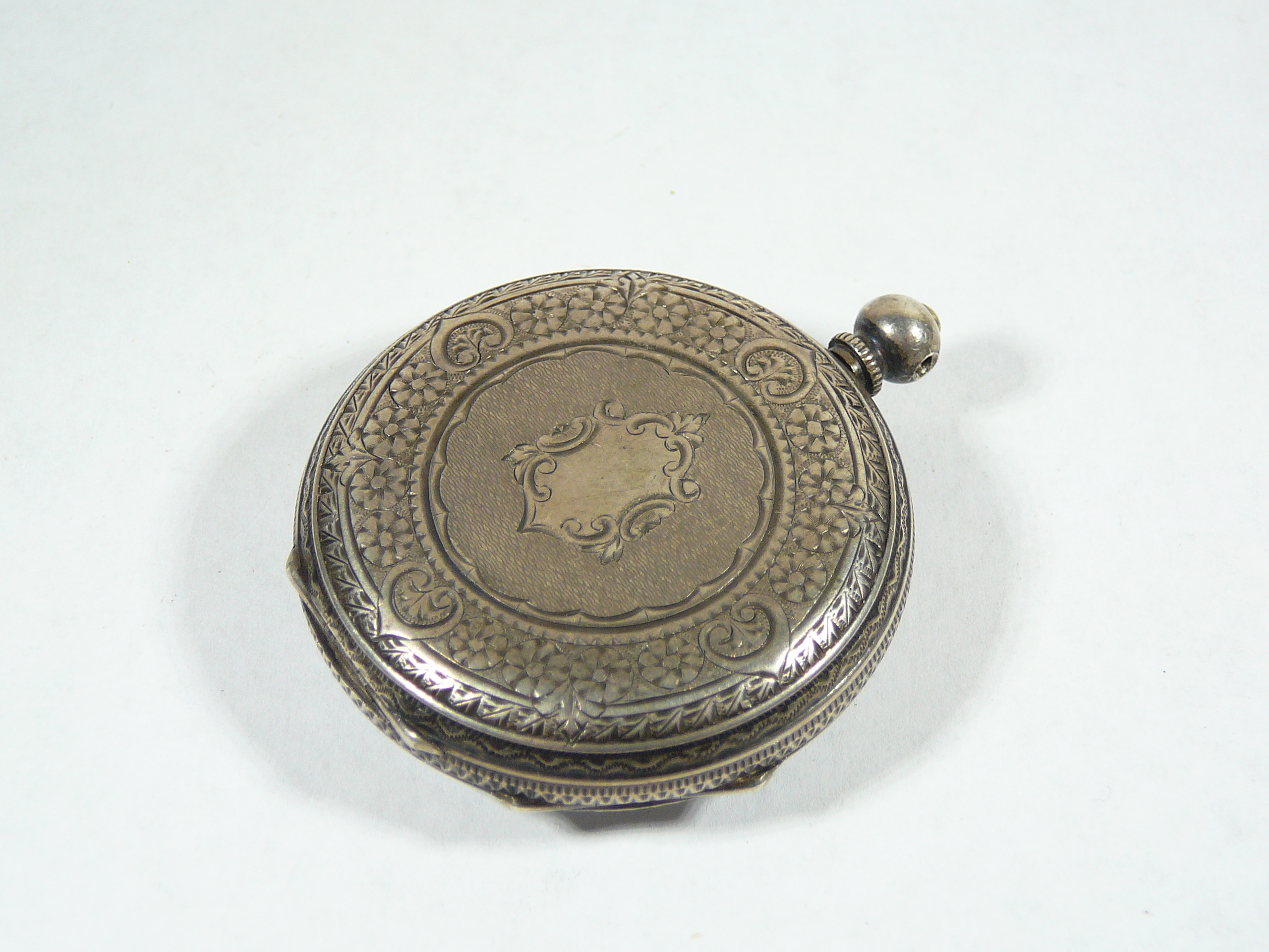 Ladies Antique Silver Fob Watch - Image 4 of 4