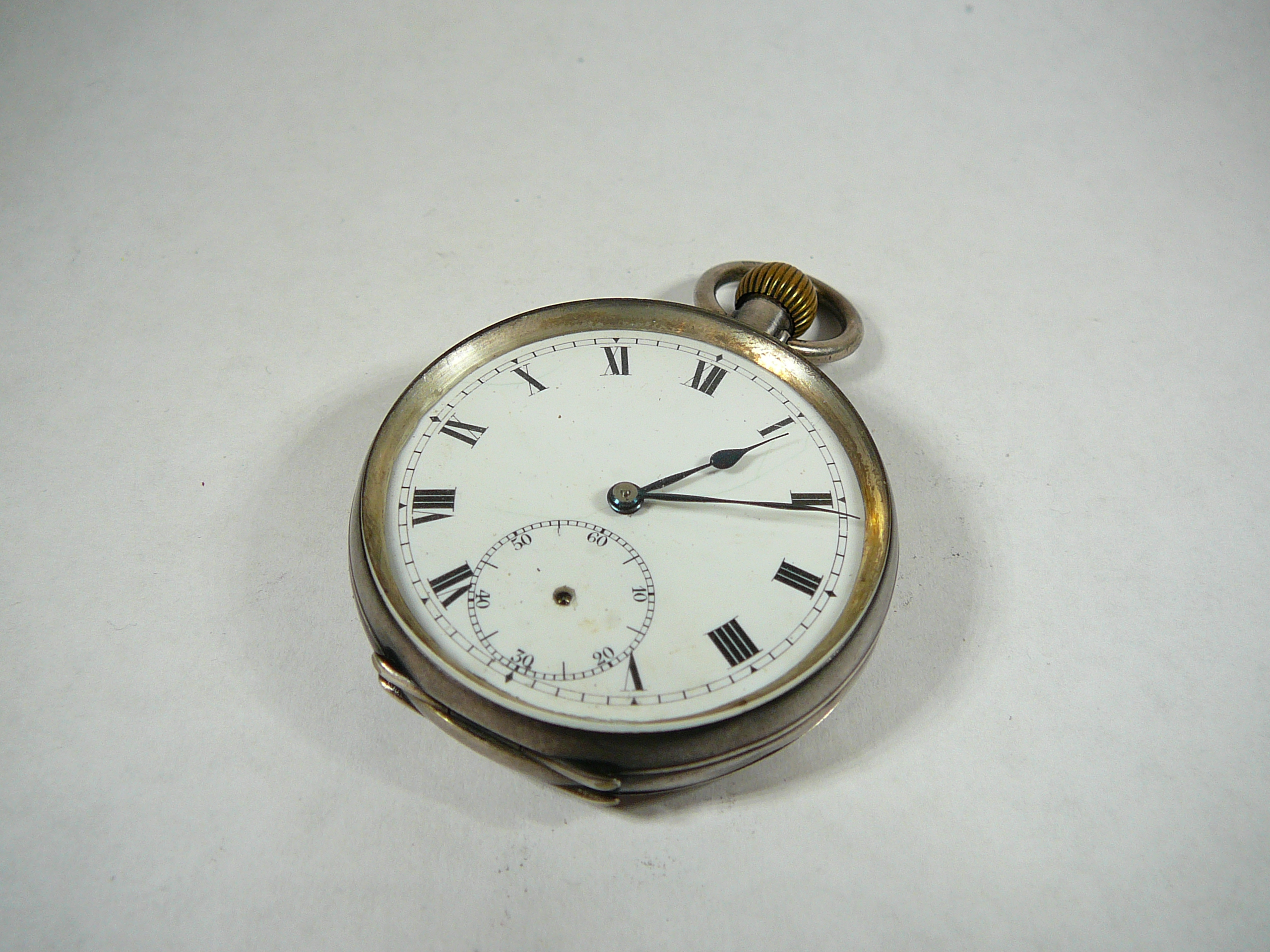 Gents Antique Silver Pocket Watch