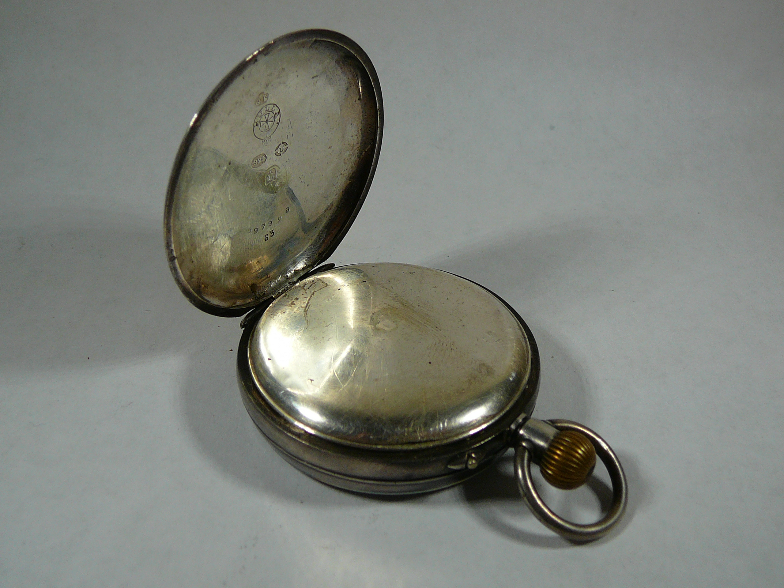 Gents Antique Silver Pocket Watch - Image 3 of 4