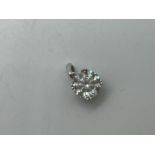 9ct gold CZ pendant