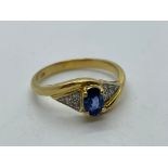 18ct gold sapphire and diamond ring