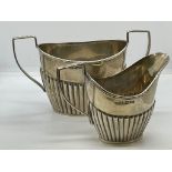 Sterling silver milk jug and pot