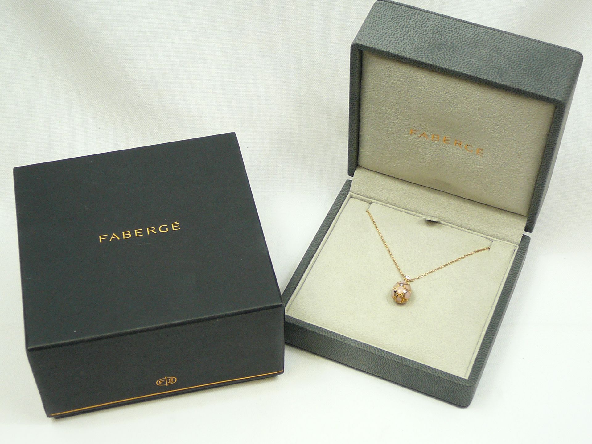 Faberge gold egg pendant