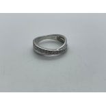 Sterling silver diamond ring