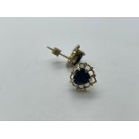 9ct gold sapphire earrings