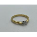 18ct gold diamond solitaire ring