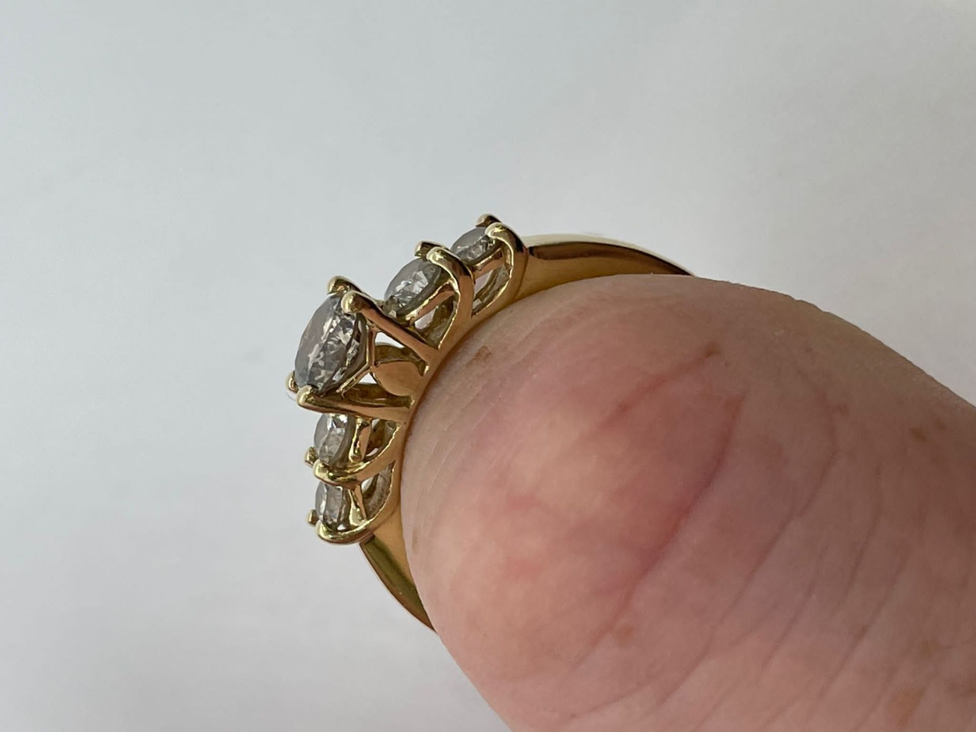 14ct gold salt and pepper diamond ring - Image 3 of 3