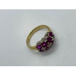 18ct gold ruby and diamond ring