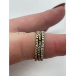 18ct gold, rose and white gold diamond stacking rings