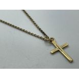 9ct gold cross and chain