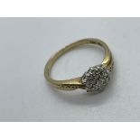 9ct gold diamond ring