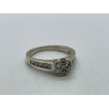 9ct white gold diamond ring