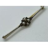 18ct gold pearl and diamond brooch