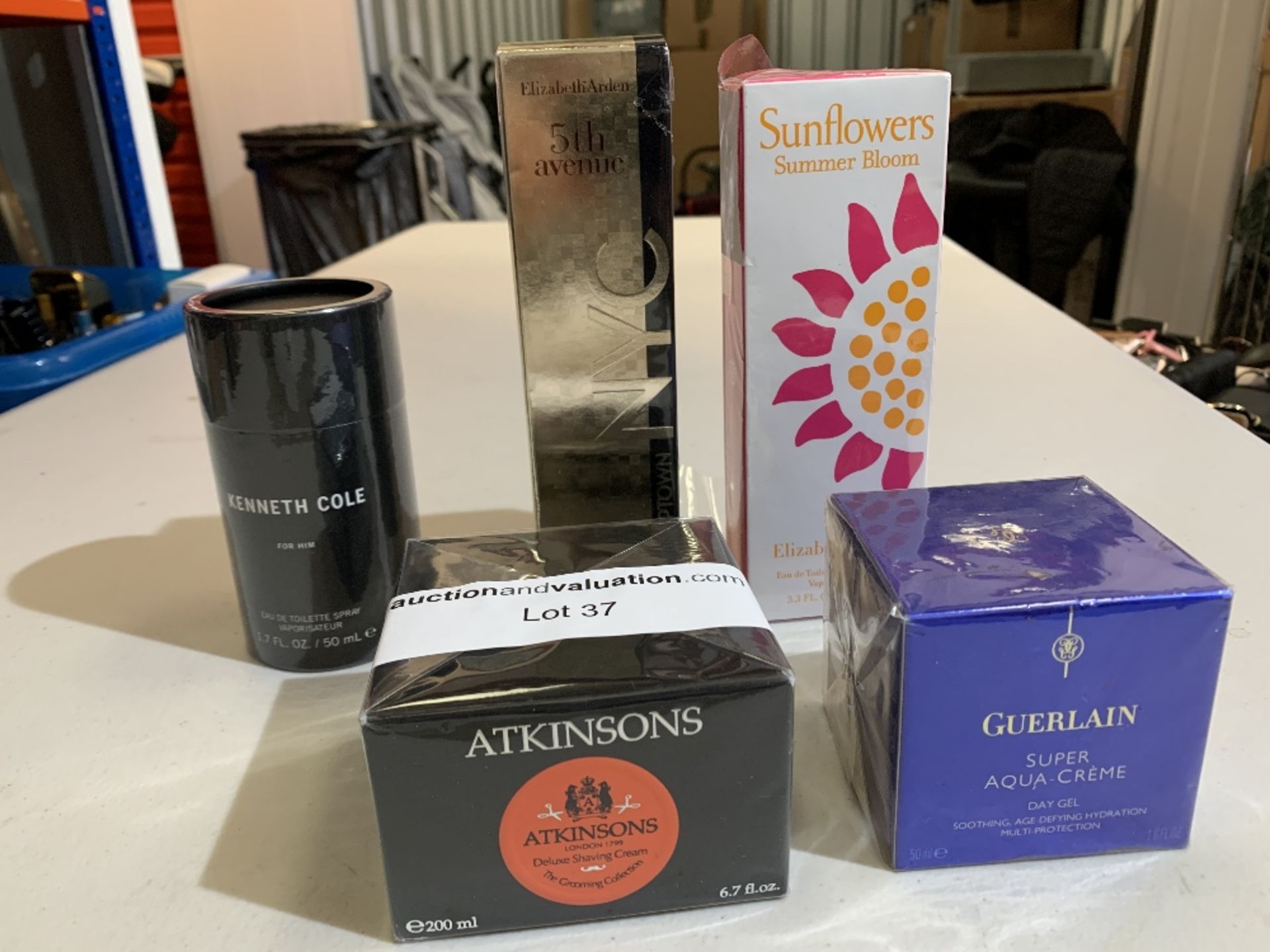 Guerlain super aqua-crème day gel 50ml, Kenneth cole for him EDT 50ml, Atkinsons deluxe shaving