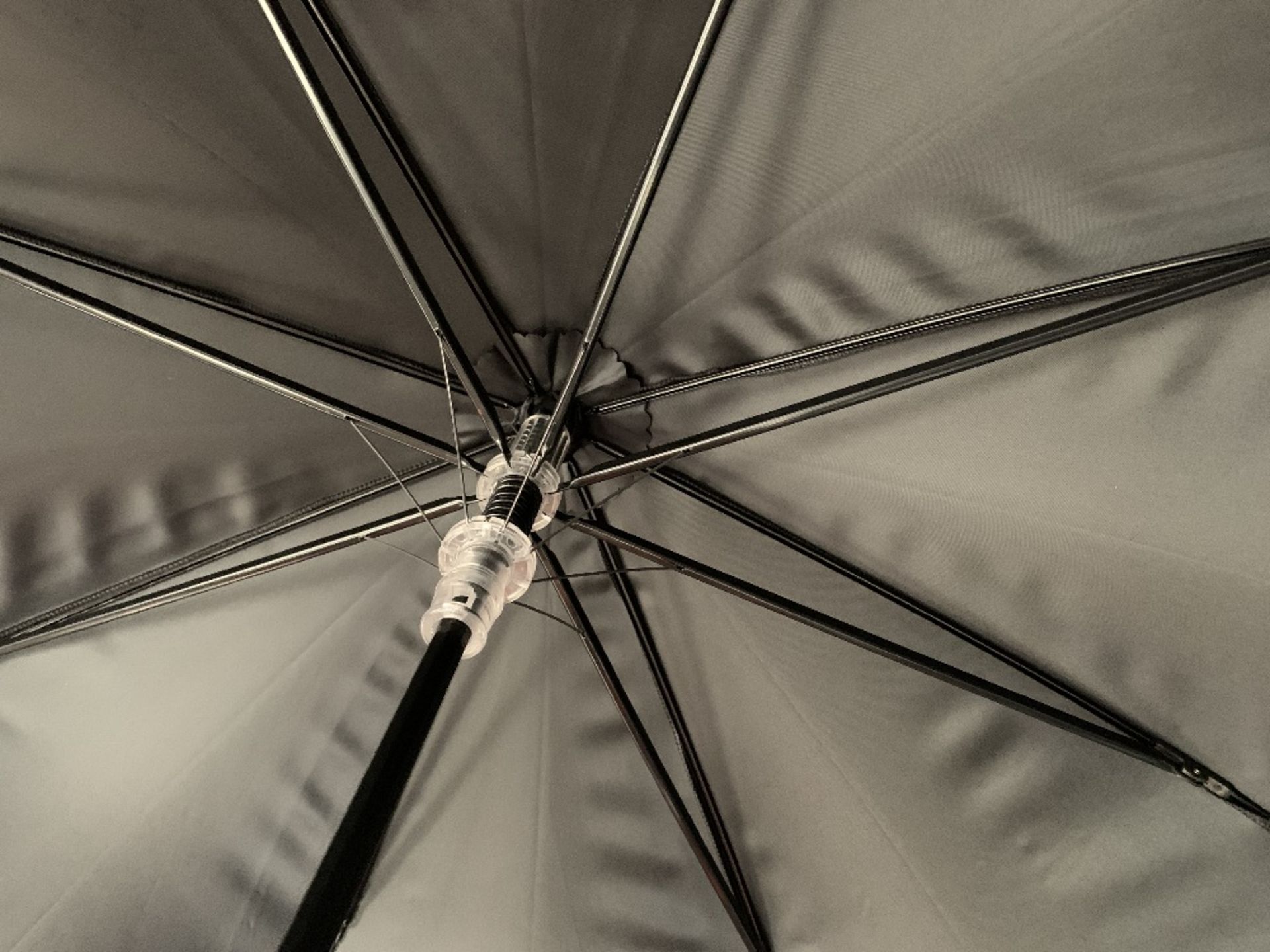 Alexander McQueen black classic skull umbrella approx length 37''. - Image 8 of 8