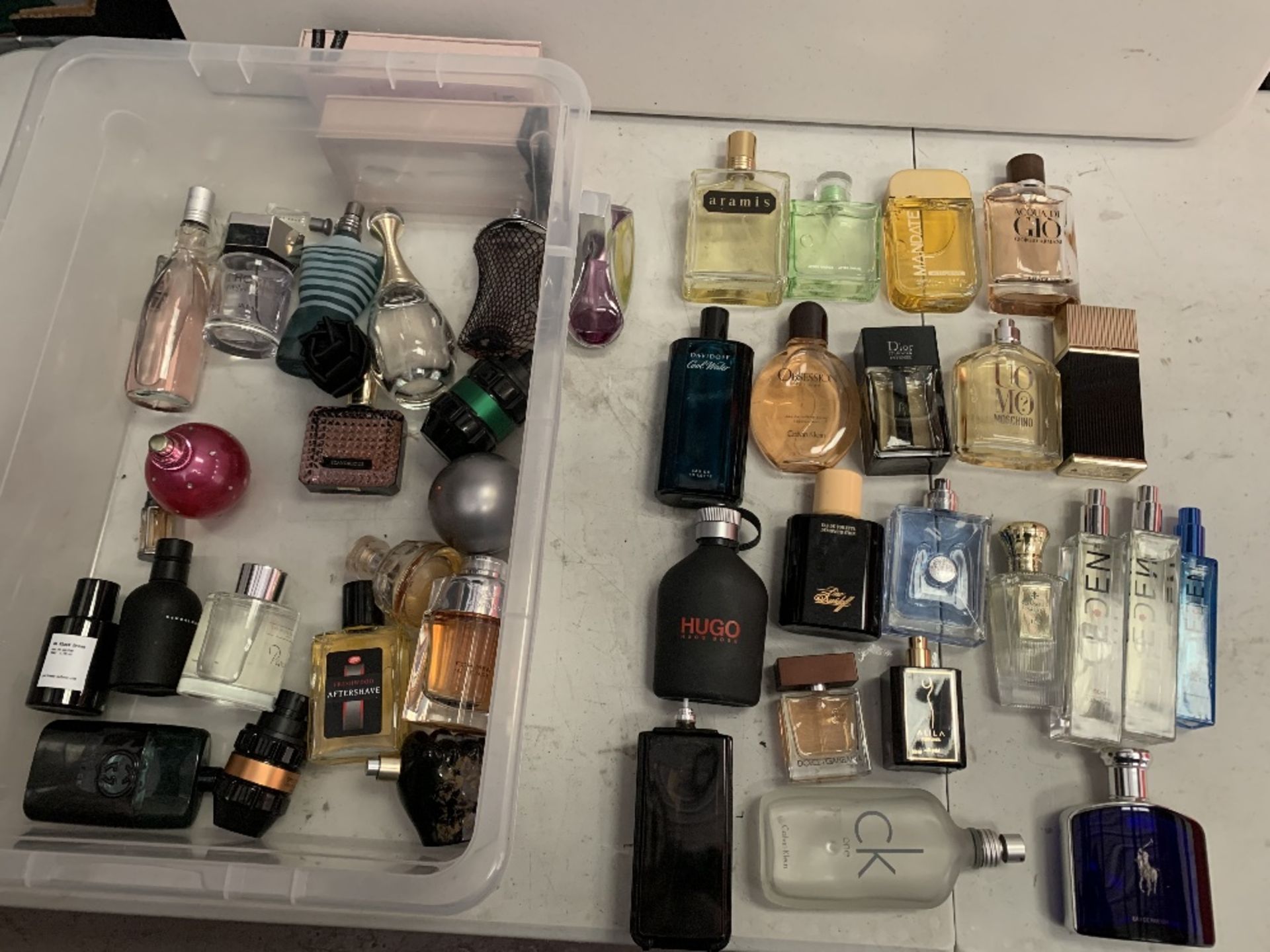 Perfume and fragrances part used forty units to include; YSL, Dior, Davidoff.