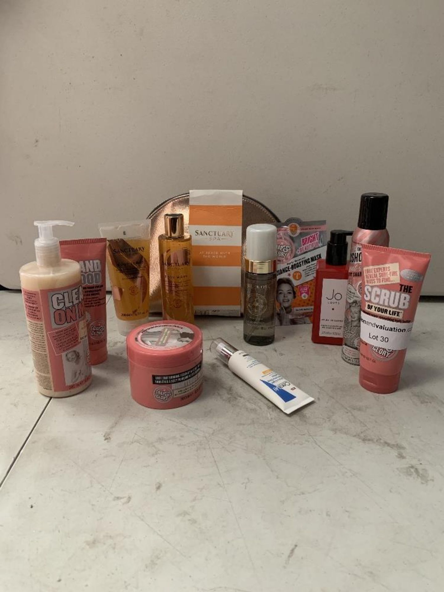 Beauty products sealed to include; Soap & Glory The righteous butter 300ml, Soap & Glory Hand food