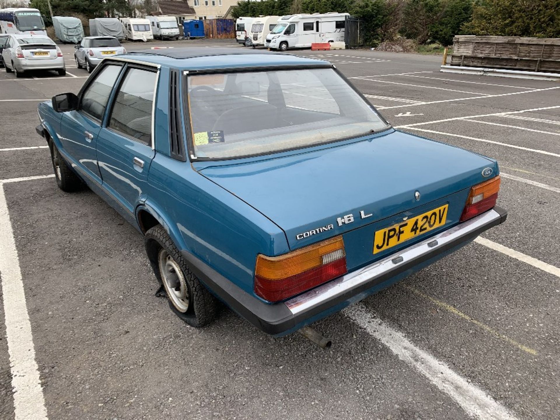 1980 Ford Cortina L, 1593cc petrol manual, four door saloon, registration: JPF420. No V5, MOT - Image 6 of 31