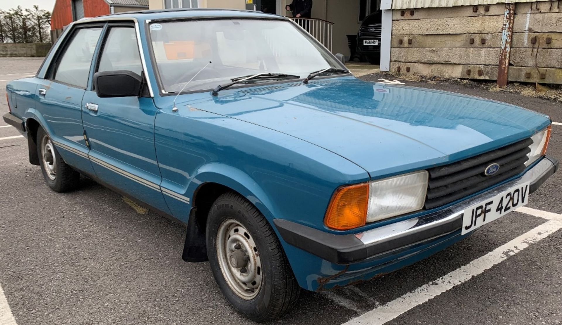 1980 Ford Cortina L, 1593cc petrol manual, four door saloon, registration: JPF420. No V5, MOT