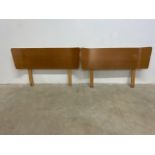 Two Myer natural oak head boards for single beds.W:92cm x D:cm x H:30cm