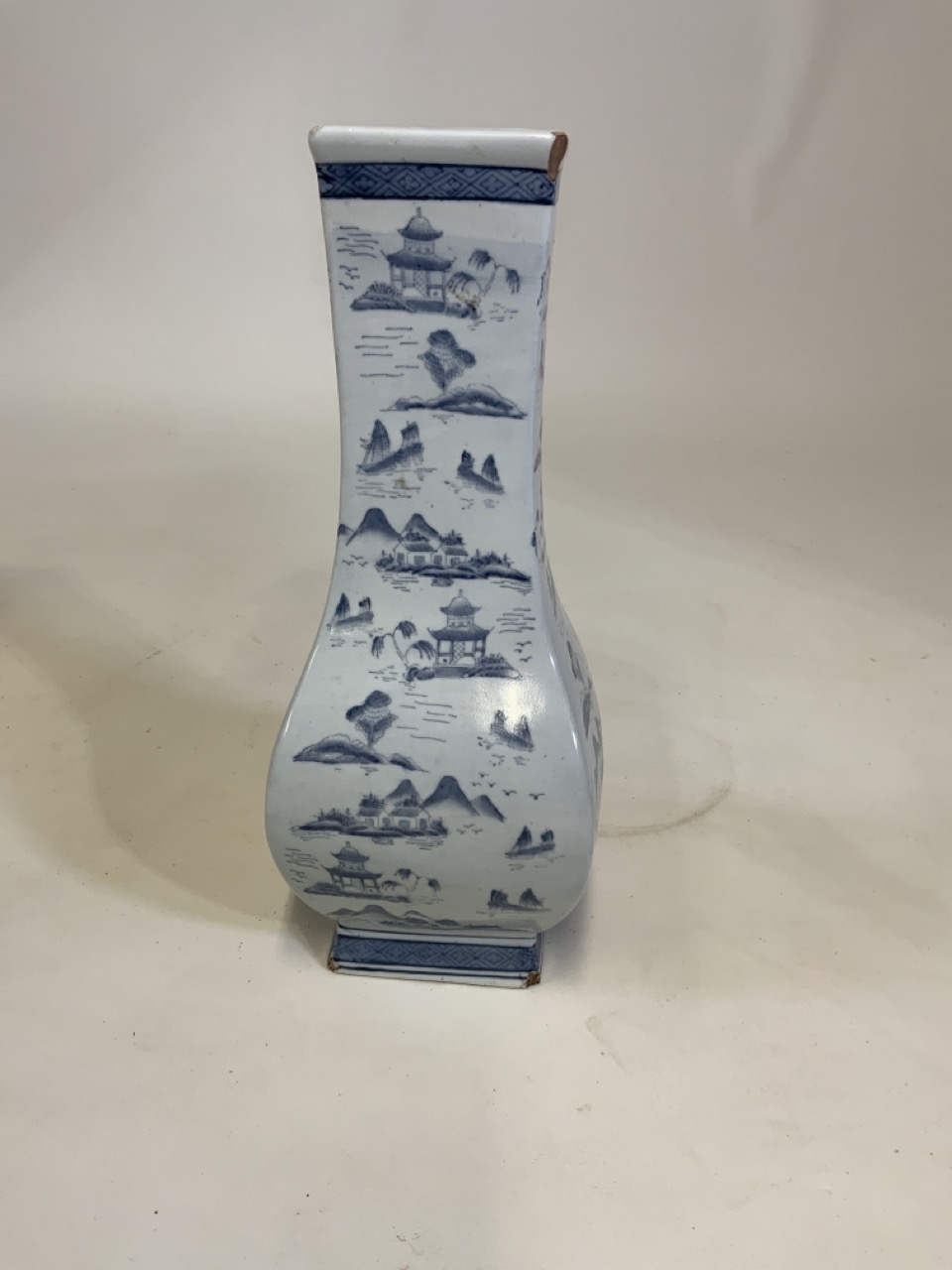 A Chinese four character vase.W:17cm x D:15cm x H:36cm - Image 2 of 3