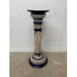 A modern decorative pottery jardinaire.W:27cm x D:27cm x H:81cm