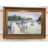 GAIL SHERMAN CORBETT (AMERICAN 1871 - 1907), PARIS SCENE oil on canvas, signed bottom right. W: