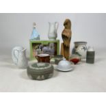 A assortment of ceramics to include Botanical Garden five piece tin set, Wedgwood pottery and
