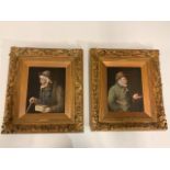 G Falke (possibly Gisela, Austrian 19th/20th century) A pair of oil on canvas portraits of elderly