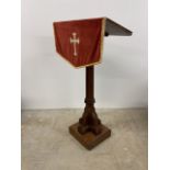 An oak lectern in the ecclesiastical style. W:67cm x D:39cm x H:123cm