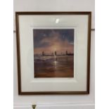 An artists proof of a seascape in good quality frame with triple mount.W:56cm x D:cm x H:83cm