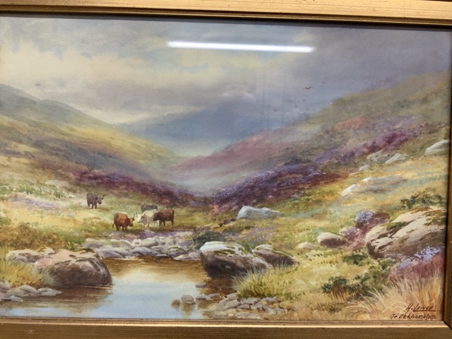 H.Lawes. Watercolour on canvas. Dartmoor near Oakhampton