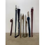 A collection of fishing equipment to include Hurricane Rod Flylite by Milward, rod by East Anglian