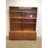 A G Plan sectional display wall unit.W:162cm x D:46cm x H:198cm