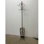 A brass coat and umbrella standW:21cm x D:cm x H:175cm