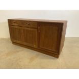 A G-Plan sideboard with interior shelf and a cutlery drawer.W:140cm x D:45cm x H:72cm