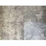 A map of Bristol and Somerset from early 20th century. Four separate maps combined. Printed and
