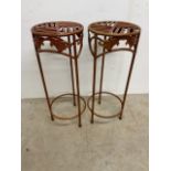 Two metal plant stand W:28cm x D:28cm x H:68cm