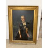 Scottish School. Oil on canvas.Three quarter length portrait of Ann Simpson W:107cm x D:9cm x H:160.