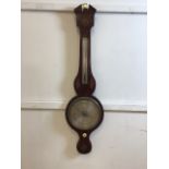 A late Georgian barometer with inlaid decoration.  H:94cm