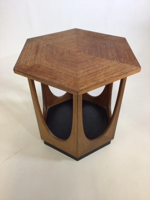 A mid century G-Plan hexagonal side tableW:41cm x D:47cm x H:44.5cm