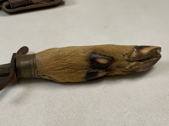 A Scout knife with deer hoof handle. H:25cm - Bild 3 aus 6